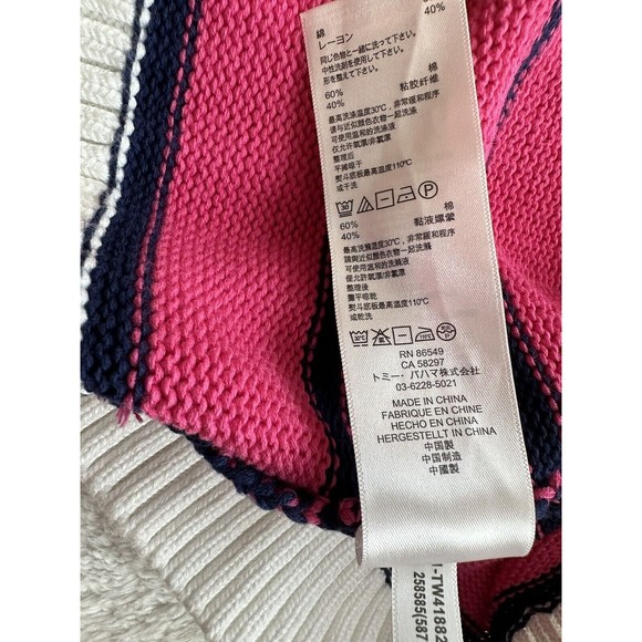 TOMMY BAHAMA Women's Colorblock Striped Pullover Sweater Knit Sz Small - Picture 14 of 14